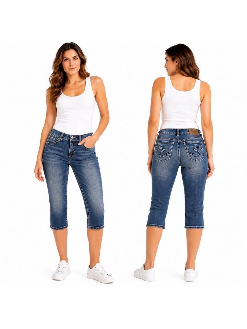 Silver SUKI MID CAPRI L43910SAI248 1001911
W29/L22½